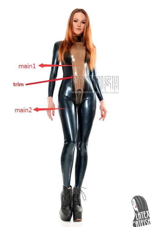 Plunging V Latex Catsuit
