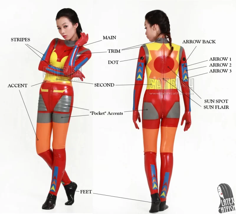 Red Anime Style Catsuit